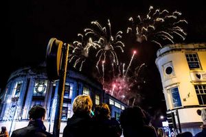 Fireworks were part of the evening's attractions