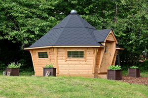 The new outdoor cabin at the school.