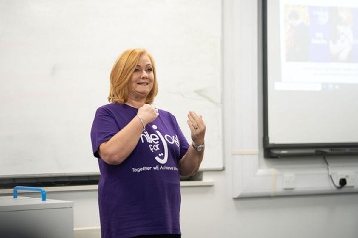 Wolverhampton students get vital safety advice from charity founder Suzanne Richards MBE