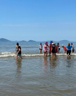 Shropshire Scouts at the beach in South Korea