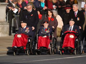 Supporting image for story: Second World War veterans applauded as nation pays Remembrance Sunday tribute