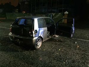 The car involved in the crash