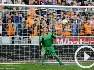 Supporting image for story: Jez Moxey makes cameo appearance in goal for Jody Craddock's testimonial