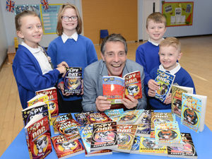 Supporting image for story: Spy Dog author inspires Market Drayton pupils

