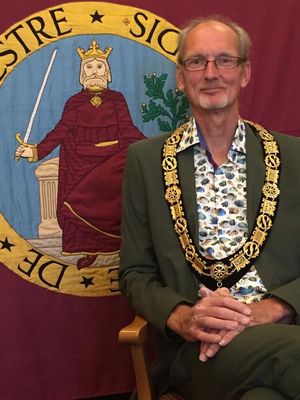 Councillor Duncan Kerr during his lockdown mayor making