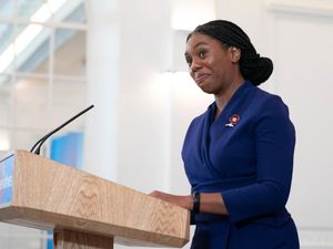 Kemi Badenoch makes a speech after being announced as the new Conservative Party leader