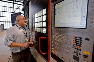 Instructor Dave Morris and the S Axis turn mill