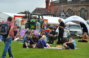 Enjoying Shrewsbury Food Festival, at The Quarry, Shrewsbury
