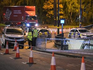 Police at the scene at Hockley Circus. Photo: SnapperSK