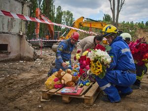 Supporting image for story: Three die as Ukraine and Russia exchange drone attacks