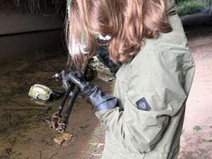 Supporting image for story: Stunned magnet-fishers pull piece of old military rifle from River Severn in Shrewsbury