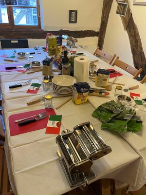 A recent Pasta Making workshop with LEAP