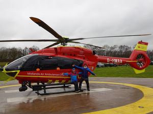 Mike and Zoe visit the Midlands Air Ambulance Charity airbase and came face-to-face with Heli 9.