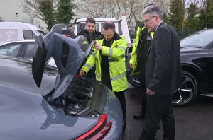 West Mids Police Crime Commissioner: Simon Foster inspecting the £140,000 recovered Porsche 911 GTE