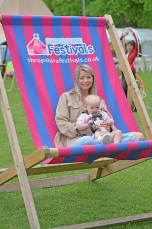 Sammy Williams with Mia at Shrewsbury's Party in the Park