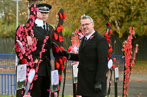 West Mercia Police Crime Commissioner, John Campion, with Police Superintendent Stuart Bill, at the service.