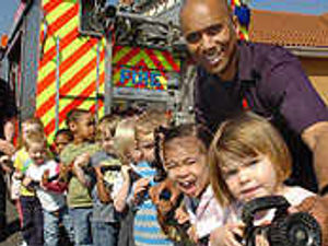 Supporting image for story: Youngsters get fire safety lesson