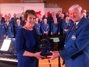 Supporting image for story: Builth Male Voice Choir accompanist, Ann Bufton, performed her final concert for the choir in their annual St David’s Day concert