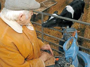 Supporting image for story: One farmer and his moo-bility scooter