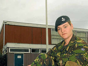 Supporting image for story: Cadets hit by theft of ceremonial flag