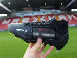 Supporting image for story: Wrexham AFC ban forward Paul Mullin from wearing custom football boots with political message