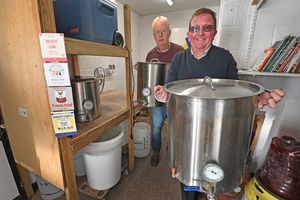 The Brewery at the Firs brews once a month and produces 18 gallons of beer