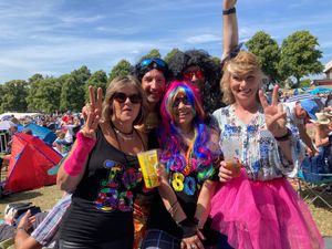 Festival goers at Let's Rock Shrewsbury