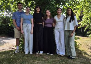 From left: Lennox Stevenson, Aoife Moriarty Benika Lal, Megan Bancroft, Hadil Touihri, and Madeleine Bavister.   