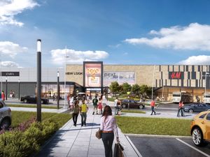 An artist's impression of the planned fashion quarter in Telford