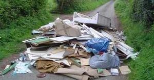 Fly-tipping in Shropshire near Ludlow
