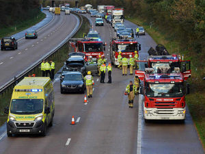 Supporting image for story: Pictures: Two taken to hospital after crash on M54