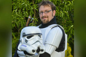 Supporting image for story: May the fourth be with Whitchurch Star Wars fan Ashley as he walks up England's highest mountain