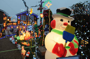 Some of the charity Christmas lights displayed at Kestrel Way, Cheslyn Hay