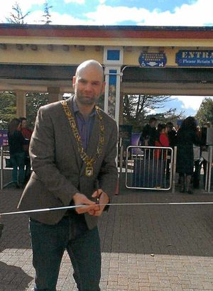 James Billington pretending to be the Stafford Mayor