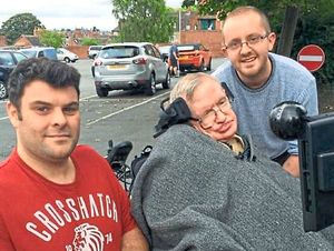 The physicist stopped off at Ego’s Kitchen and Wine Bar in Ludlow
