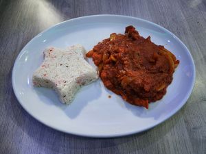 Chicken ashami with rice