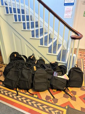 School bags galore at The Haven Wolverhampton's head office