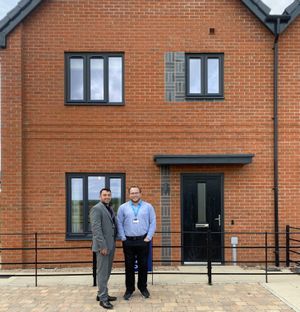 James Owen, Portfolio Holder for Homes & Leisure meets with Harpreet Rayet, Managing Director at Cornovii Developments Limited