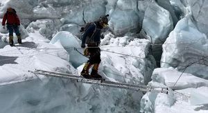 Adam climbing Everest