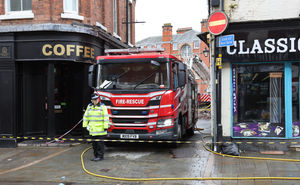 Police and firefighters in Shrewsbury.
Picture by Phil Blagg Photography.