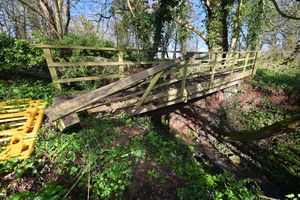 Enville No 4 Footpath, part of the Staffordshire Way, is now closed off due to an unsafe footbridge. Photo: Steve Leath