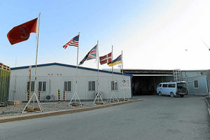 Camp Bastion Hospital, where casualties from the battlefield are treated