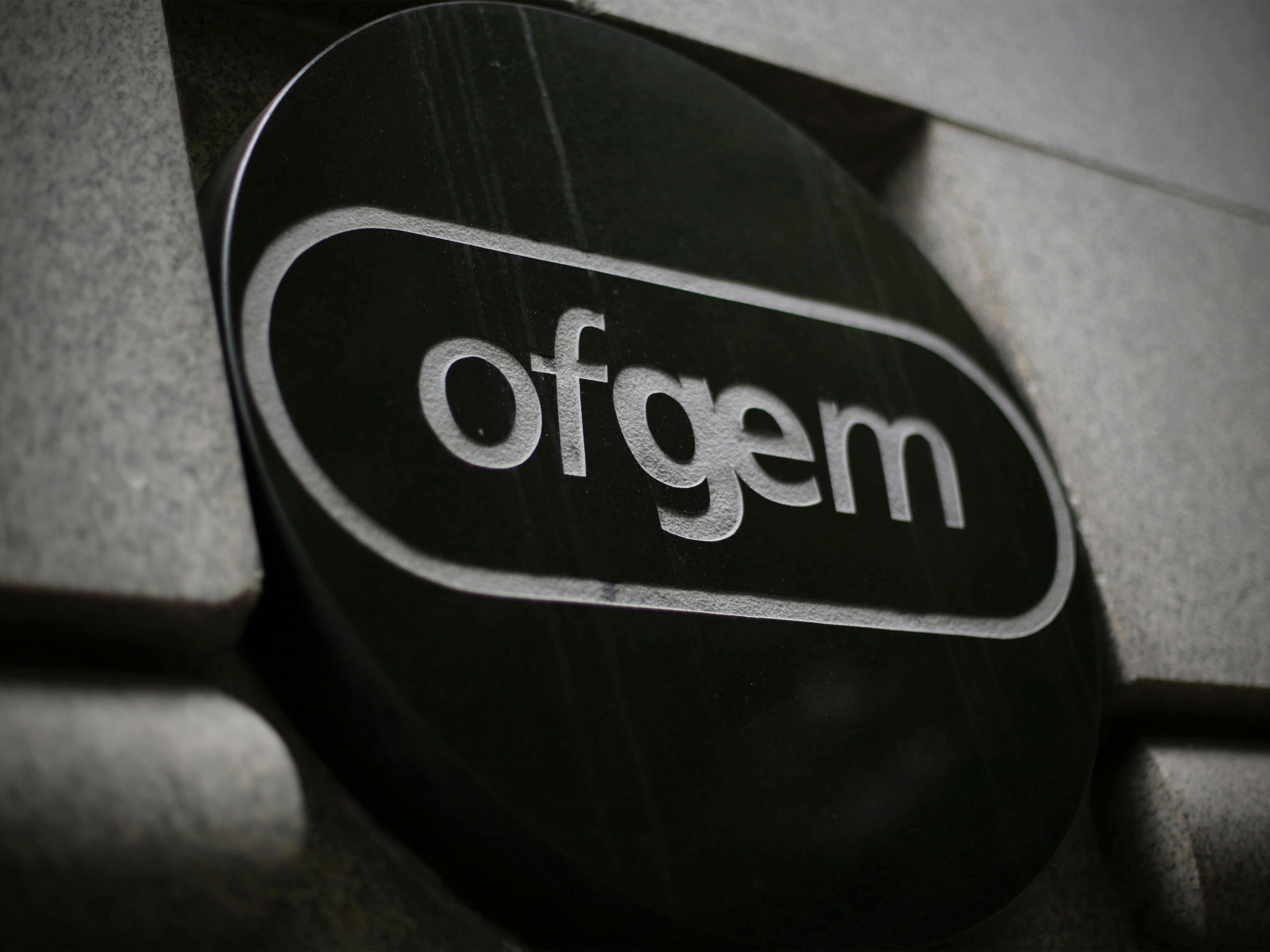 The Ofgem sign outside the electricity and gas industry regulator’s office in Millbank, central London