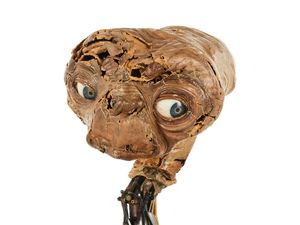 Supporting image for story: Original E.T. mechanical head from Steven Spielberg’s 1982 film sold at auction