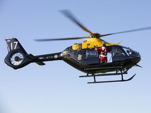 Father Christmas get airborne