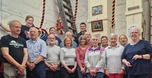 The Bridgnorth Bellringers before their numbers dwindled