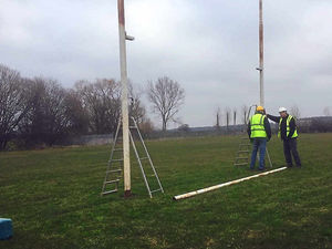 Supporting image for story: Shrewsbury Rugby Club goalposts taken down after spectator injured
