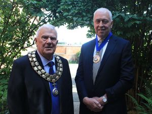 The Chair of Lichfield District Council for 2025/6, Councillor Keith Vernon (left) and Vice Chair Cllr Thomas Marshall.