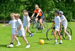 A victory lap of the playing field  
