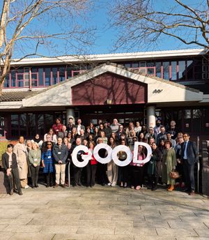 Staff from Sandwell Council's adult social care services team celebrate their 'Good' report